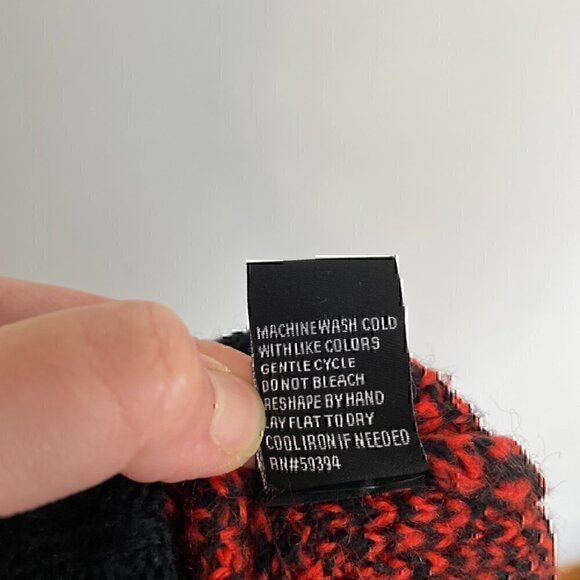 FASHION NOVA Plaid for You Sweater Black Red Mock Neck Cropped Crop Boxy Small S - Picture 10 of 12